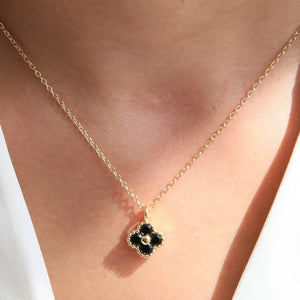 18K Brass Micro-inlaid Four-leaf Clover Fashion Necklace