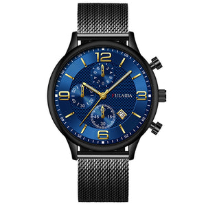 Mesh Strap Calendar Quartz Simple Casual All-match Men's Watch